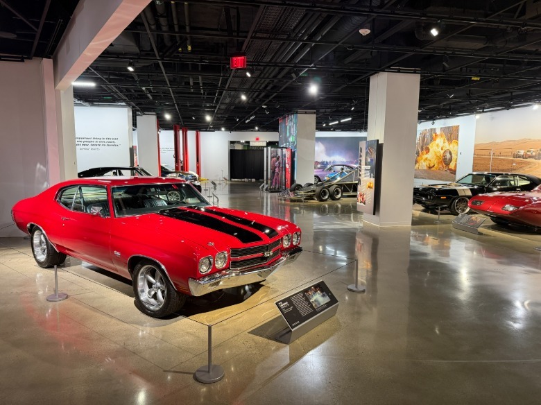 Cars in the Fast & Furious exhibit at the Petersen museum