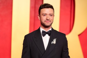 Justin Timberlake at the 2024 Vanity Fair Oscar Party held at the Wallis Annenberg Center for the Performing Arts on March 10, 2024 in Beverly Hills, California.