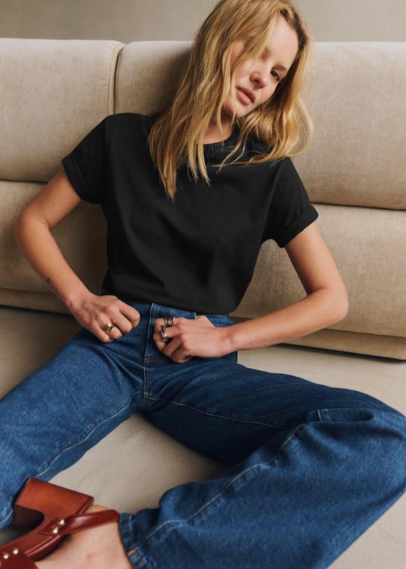 Conrad T-Shirt - Black - Organic Cotton - Organic Textile - S&eacute;zane