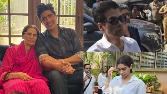 Celebrities stand with Manish Malhotra after mother’s passing: Karan Johar, Khushi Kapoor and more visit Cricket in L1