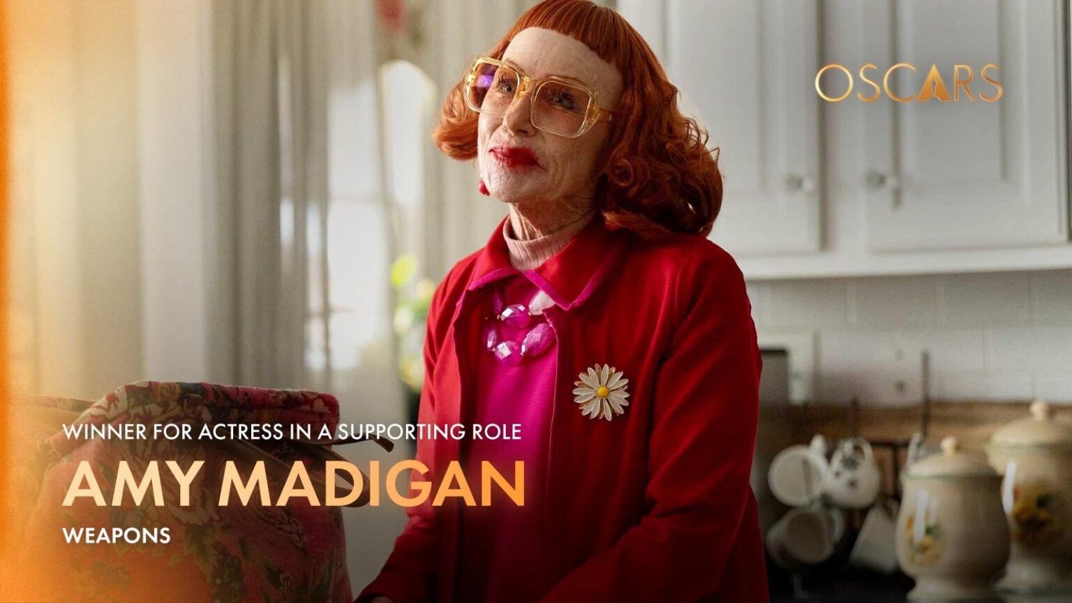 Amy Madigan wins Best Actress in a Supporting Role Oscar for ‘Weapons’