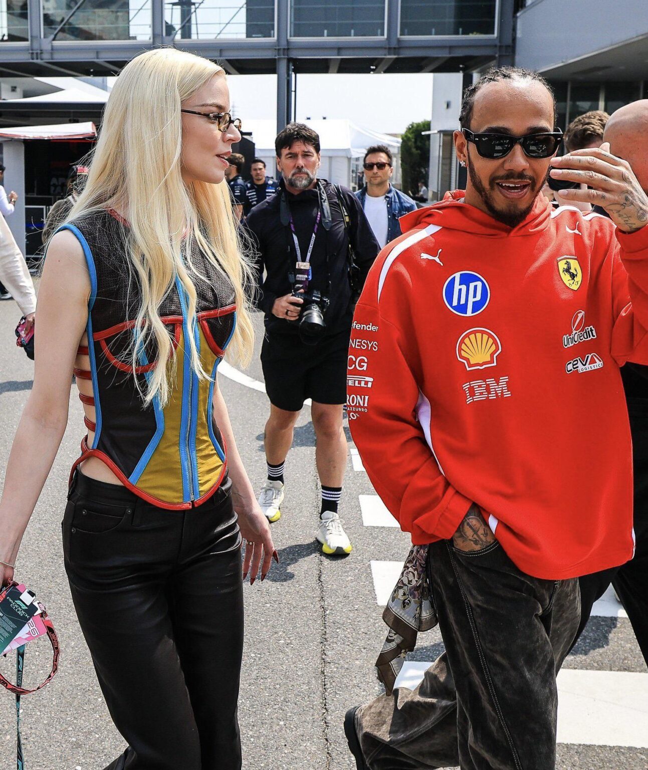 Anya Taylor-Joy & Lewis Hamilton in the Paddock for the Japanese Grand Prix (29 March 2026)