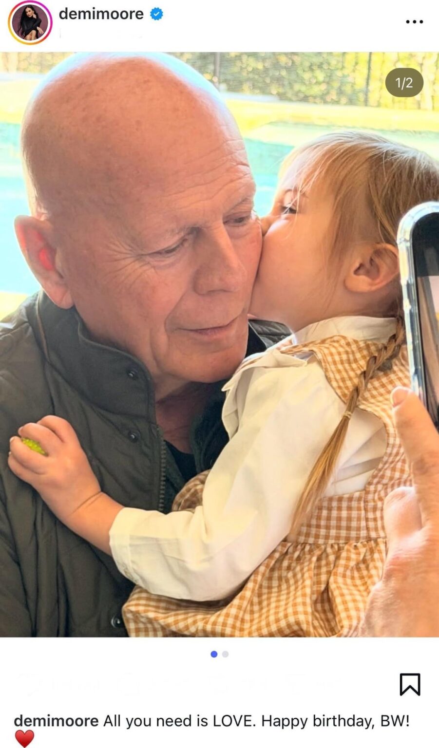 Demi Moore congratulates Bruce Willis for his 71st birthday