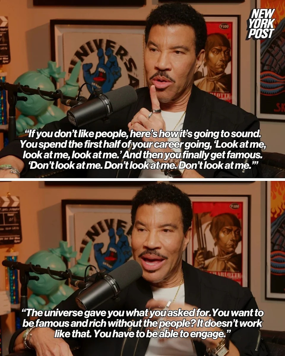 Richie’s message focuses on the connection between artists and their audience.