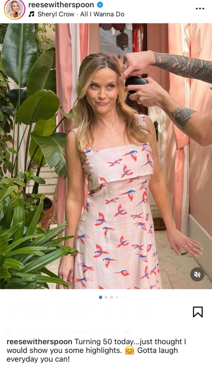 Reese Witherspoon celebrates turning 50 years old