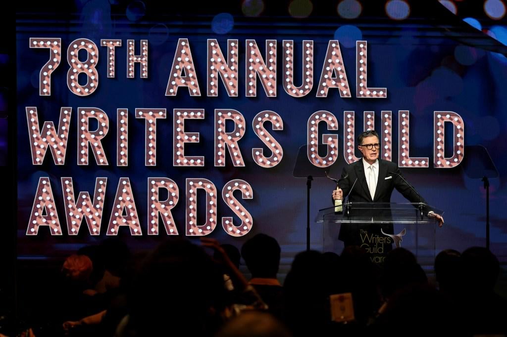 Stephen Colbert Accepts WGA East’s Walter Bernstein Award: “The Revolution … Was Going To Be Televised, And Then Paramount Bought It”