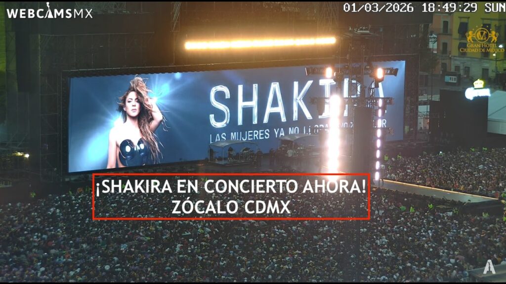 ⚠️ #CDMX ((AHORA)) | ¡#SHAKIRA en concierto! #Zócalo #EnVivo