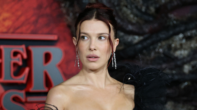 Millie Bobby Brown at the Stranger Things Season 5 Series Premiere at the TCL Chinese Theater IMAX on November 6, 2025 in Los Angeles, CA