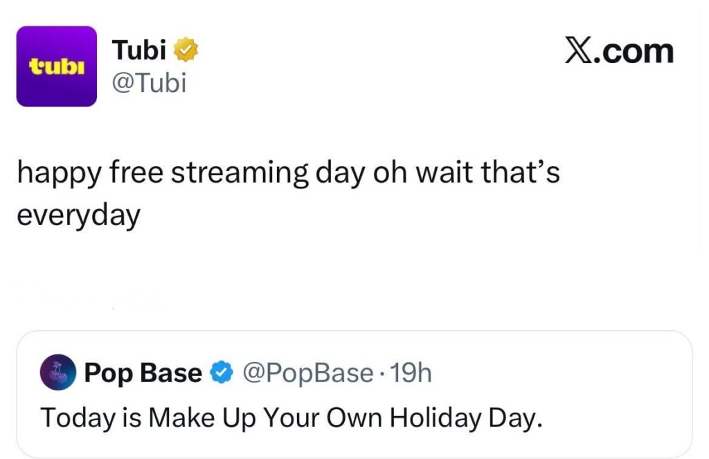 Tubi celebrates ‘happy free streaming day’ on the day Netflix announced price hikes