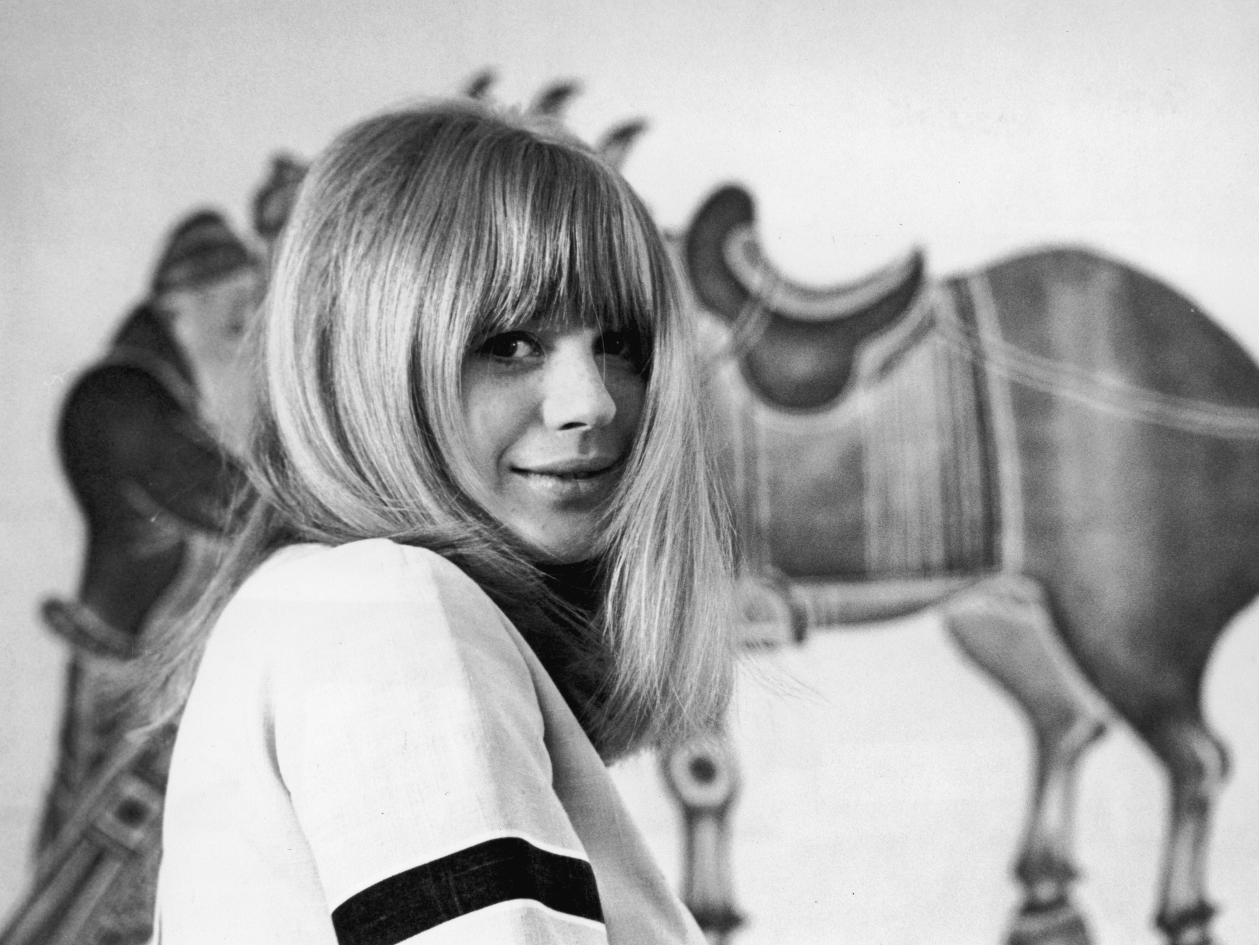 Marianne Faithfull in her Kensington flat, August 1965