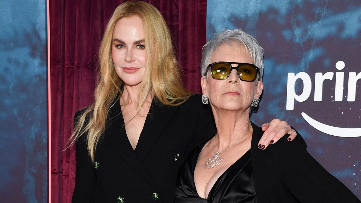 Nicole Kidman and Jamie Lee Curtis at the New York premiere of "Scarpetta" in March 2026.