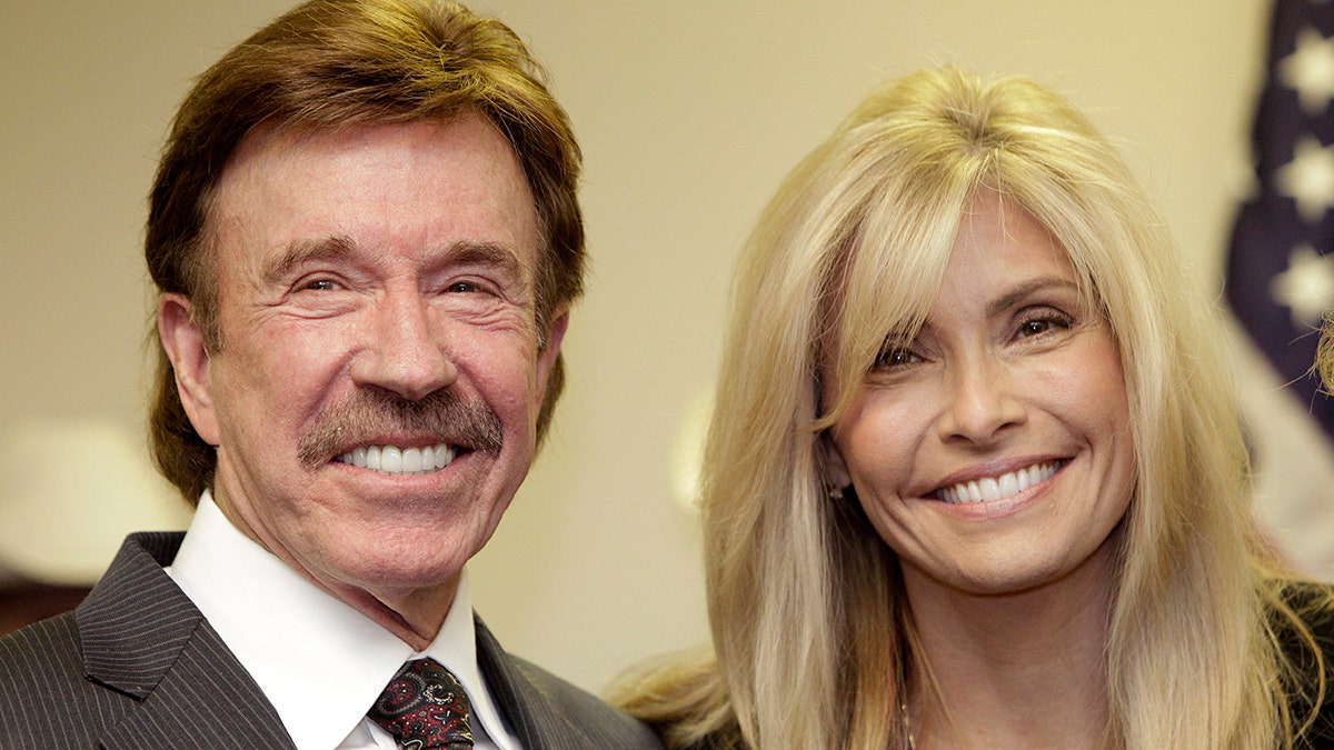 Chuck Norris with wife Gena