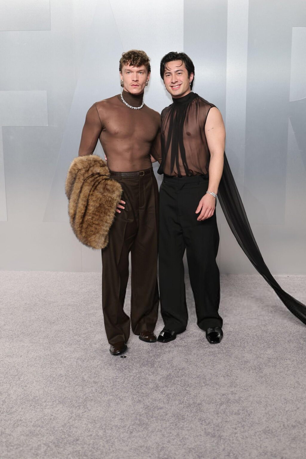 Connor Storrie and Hudsom Williams at the Vanity Fair Oscar Party.