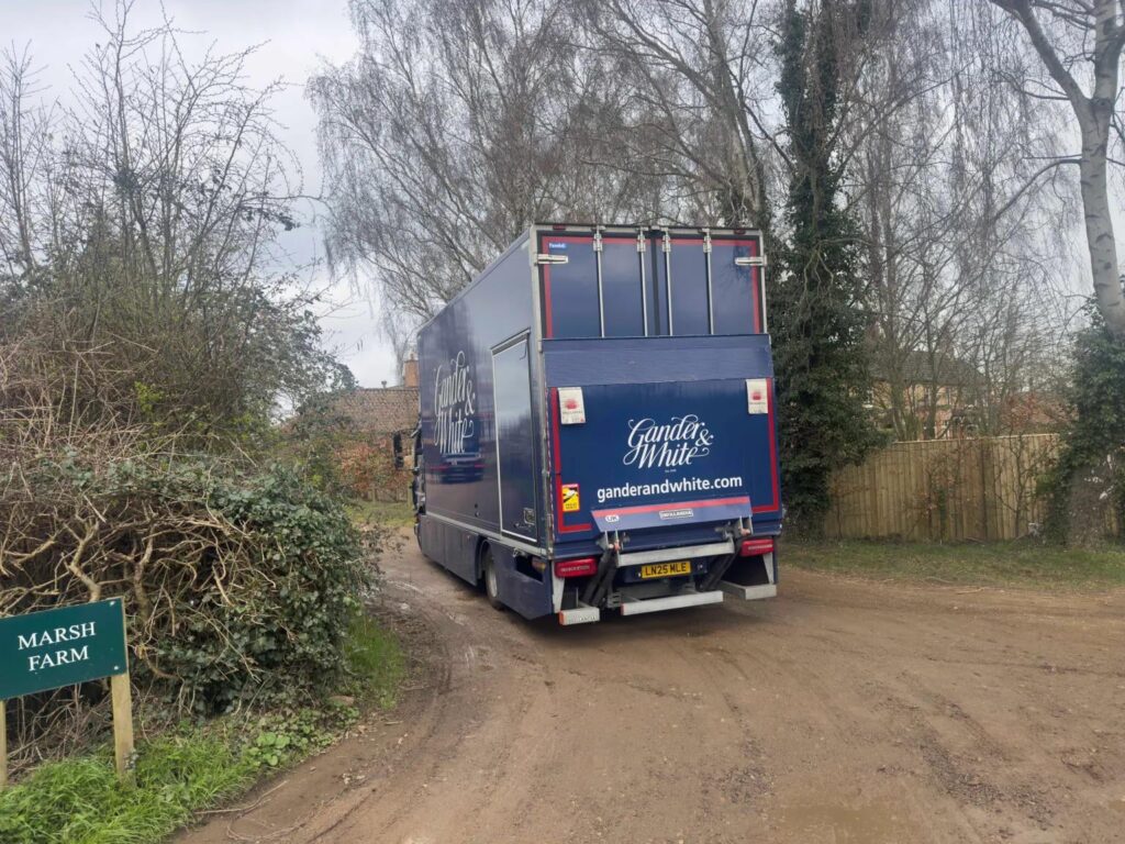 Removal vans arrive at Marsh Farm as Andrew to move into new Sandringham home