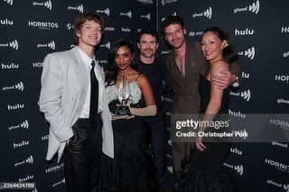 Jonathan Bennett, Connor Storrie, Robbie GK, Nadine Bhabha, Brendan Brady, Jacob Tierney, François Arnaud, Christina Chang and Amber Glenn at the 37th GLAAD Media Awards