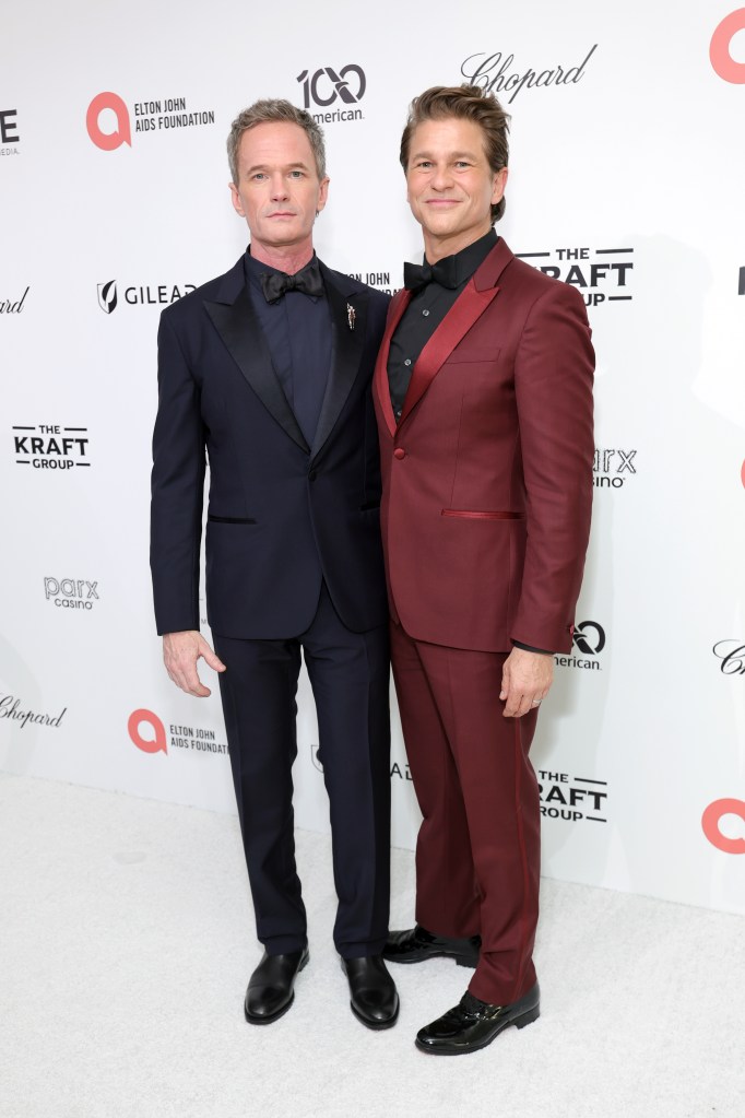 Neil PAtrick Harris and David Burtka attend Elton John AIDS Foundation's 34th Annual Academy Awards Viewing Party on March 15, 2026 in West Hollywood, California.