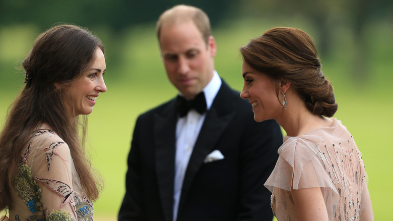 Prince William and Catherine, Duchess of Cambridge are greeted by Rose Cholmondeley, the Marchioness of Cholmondeley as they attend a gala dinner in support of East Anglia's Children's Hospices' nook appeal at Houghton Hall on June 22, 2016