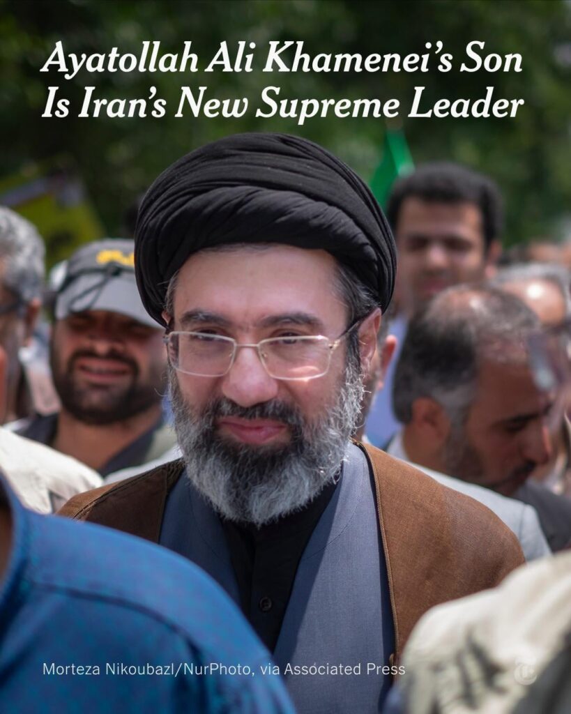 Mojtaba Khamenei has been named Iran’s new supreme leader, succeeding his father, Ayatollah Ali Khamenei, who was killed by U.S.-Israeli strikes.