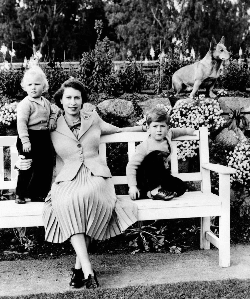 Queen Elizabeth II, King Charles, Princess Anne