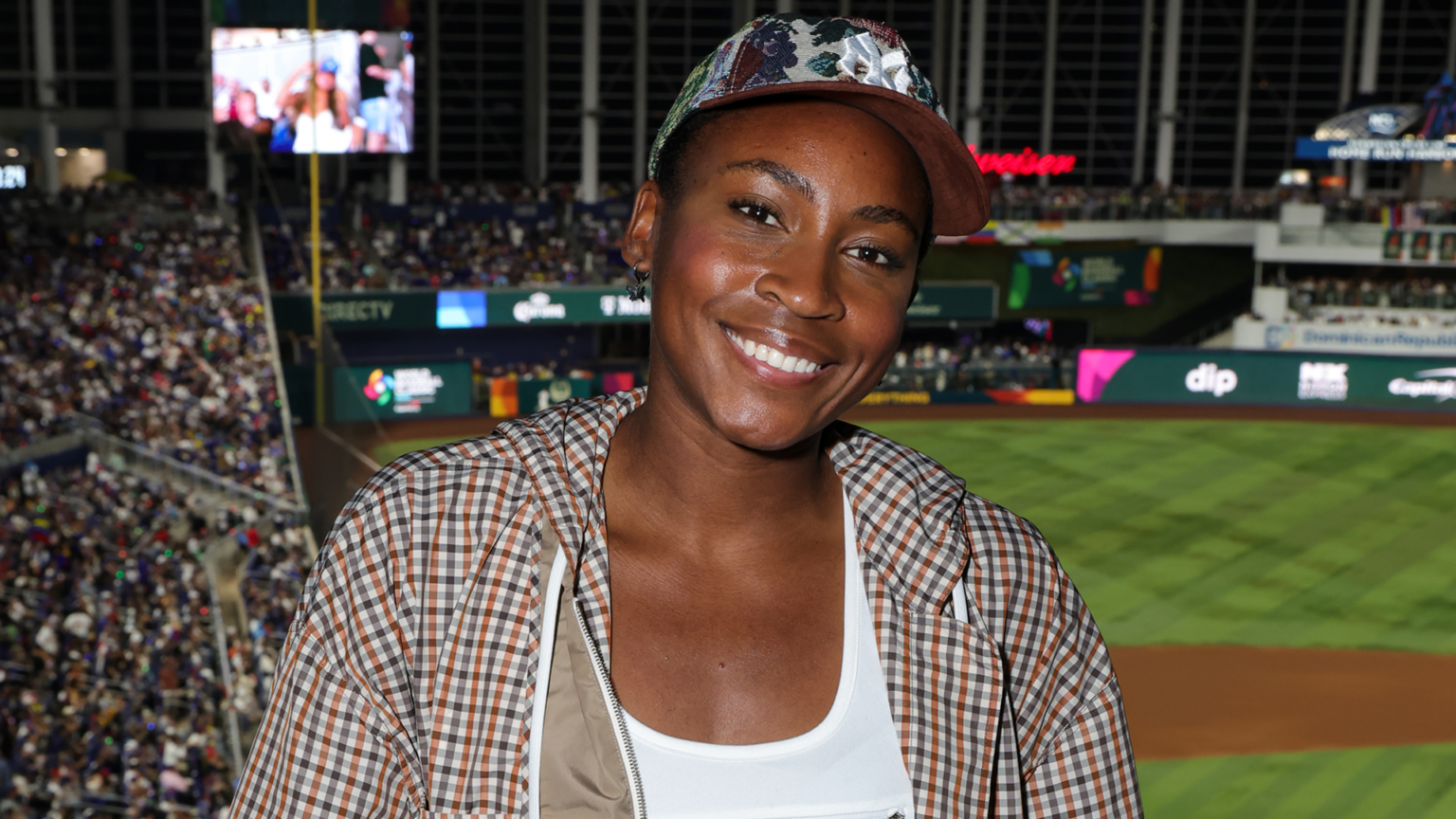 Coco Gauff attended a baseball game in rare sneakers from New Balance's collaboration with Loro Piana