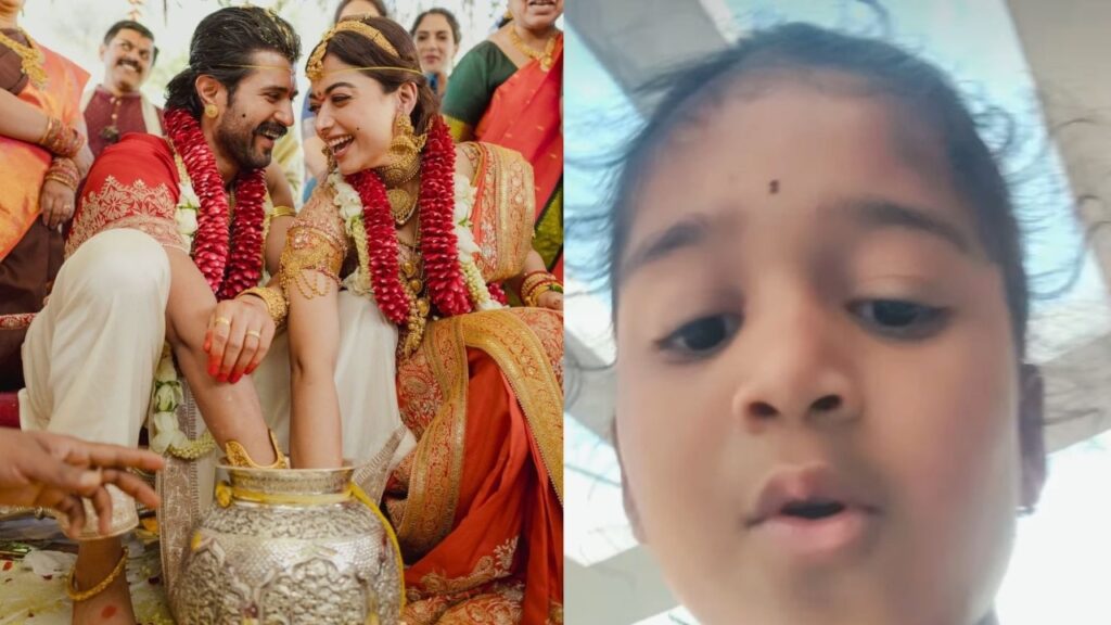Vijay Deverakonda reacts as little fan asks why she wasn't invited to his wedding to Rashmika Mandannna