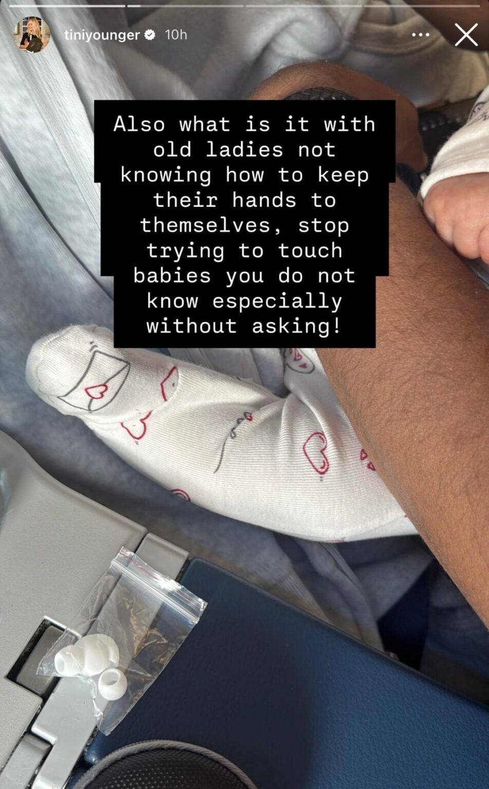 Chef Tineke “Tini” Younger asks strangers to stop touching her baby