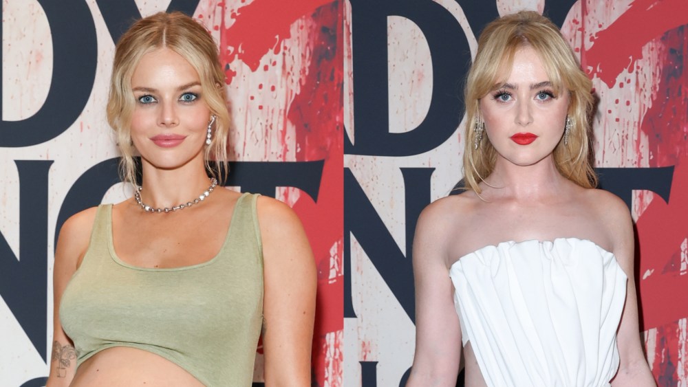 Samara Weaving and Kathryn Newton at the "Ready or Not 2" Los Angeles screening