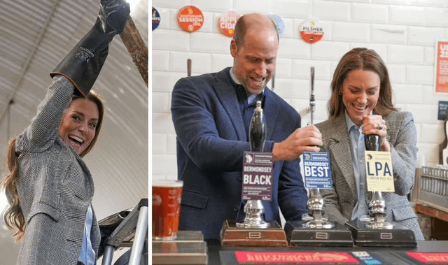 Will and Kate pull pints at the Bermondsey Beer Mile; Kate reveals she's stopped drinking alcohol since cancer diagnosis