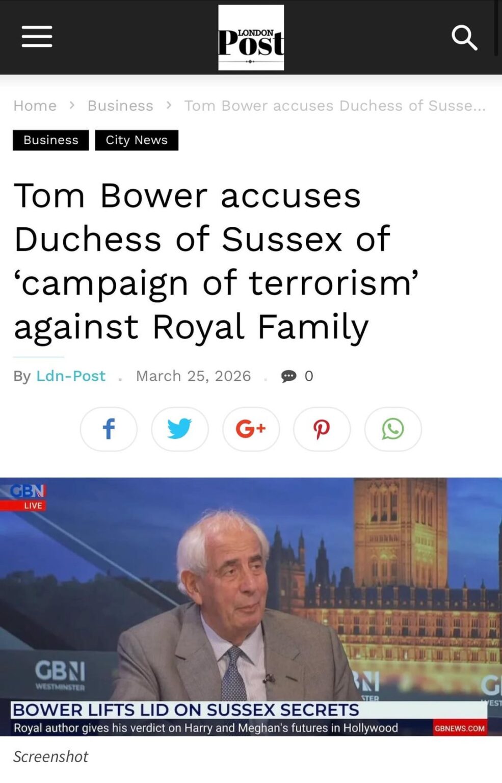 Deranged Tom Bower calls Meghan a terrorist and claims young UK immigrants feel sorry for Harry over the racism claims — but not for Meghan Deranged Tom Bower calls Meghan a terrorist and claims young UK immigrants feel sorry for Harry over the racism claims — but not for Meghan