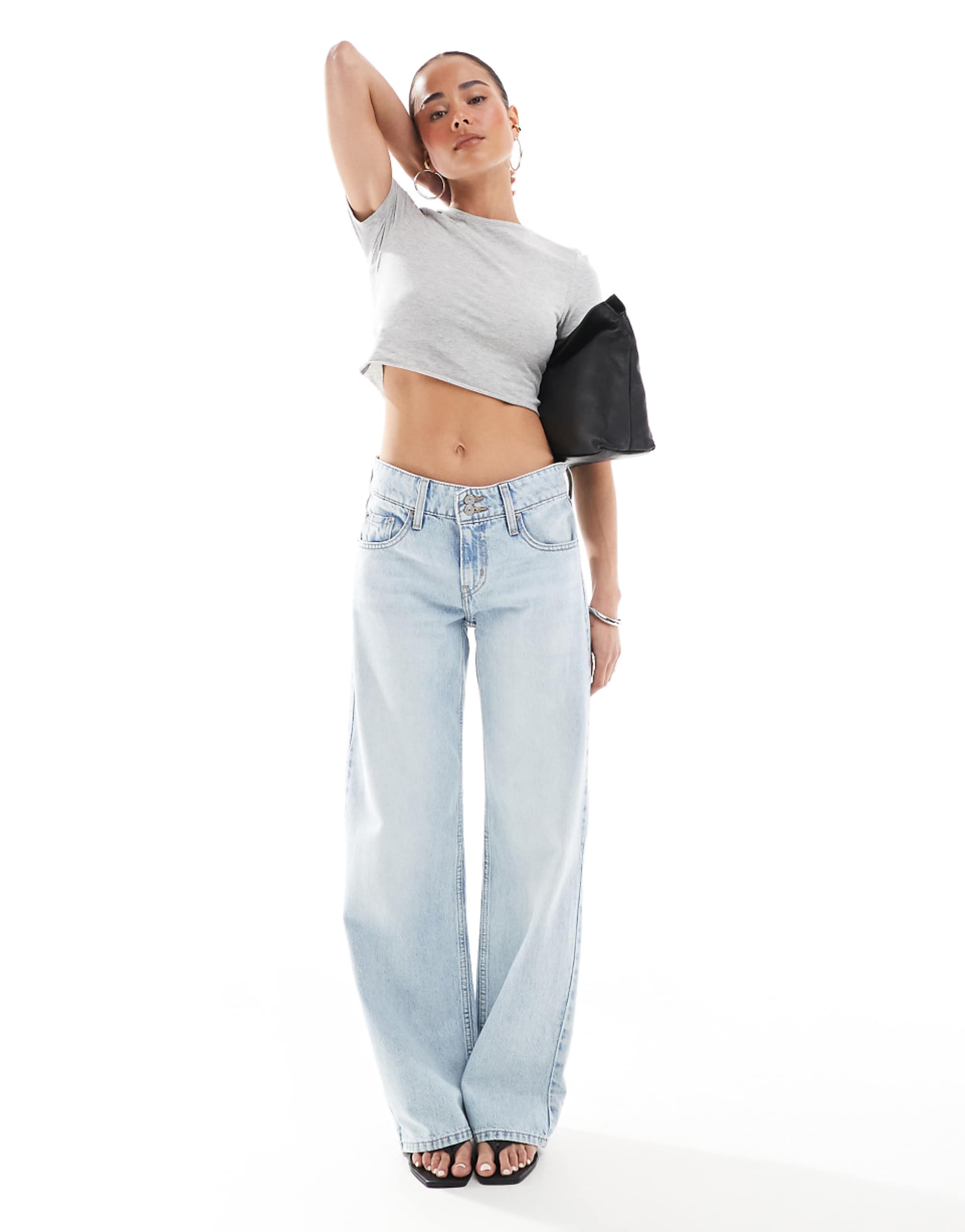 Levis Superlow Loose Jeans in Bleach Wash