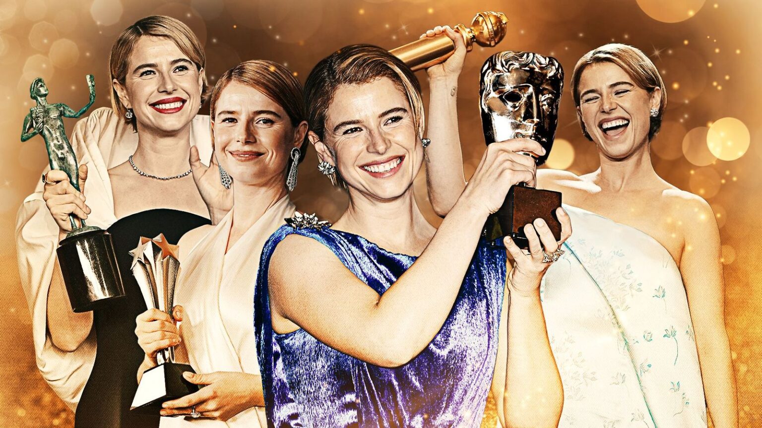 Jessie Buckley has won a Golden Globe, a BAFTA and Critics Choice and Actor awards so far - can she add the Oscar? Pics: AP