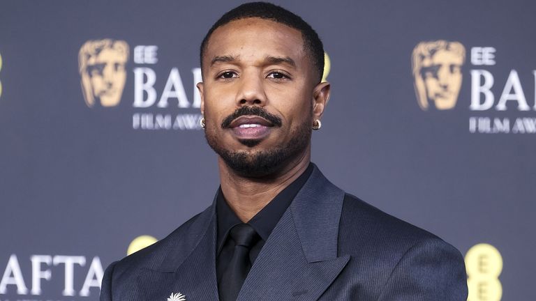 Michael B Jordan at the BAFTAs. Pic:Julie Edwards/Future Image/Cover Images via AP