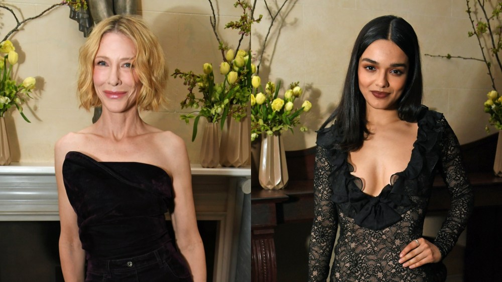 Cate Blanchett wears Elie Saab, Rachel Zegler wears Alessandra Rich at The Standard Theatre Awards 2025 Winners Dinner hosted by the Standard's proprietor Lord Lebedev on March 22 in London.