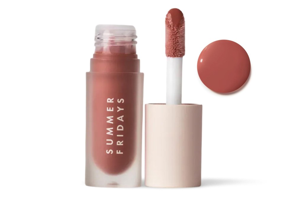 Summer Fridays lip balm tube in brown nude shade.