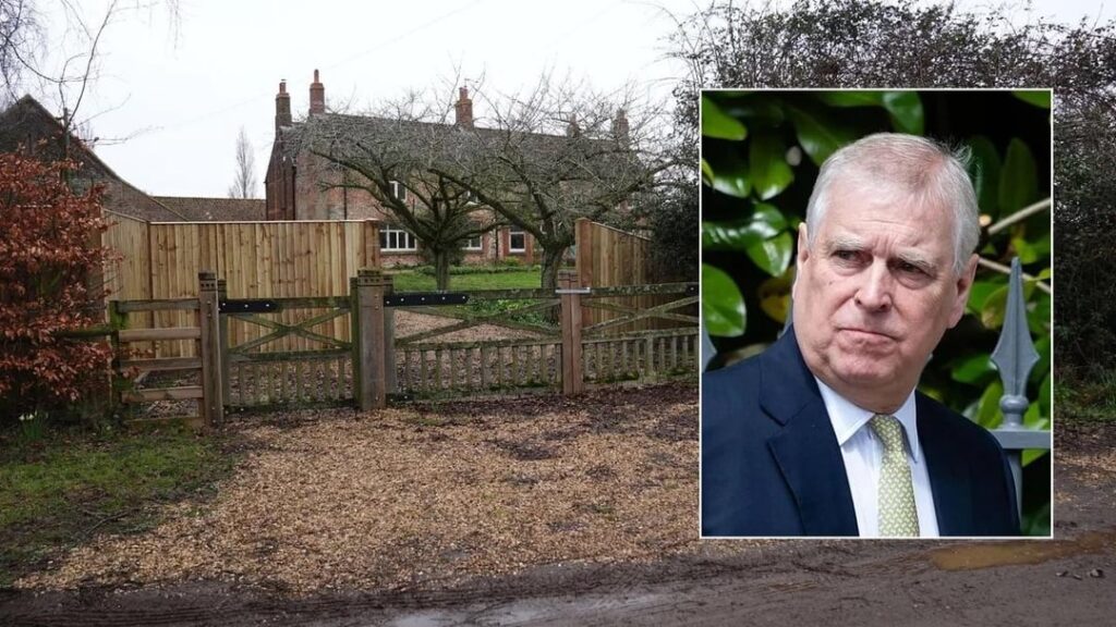 Andrew Mountbatten Windsor's security fence at new home nearly complete ahead of former prince's move