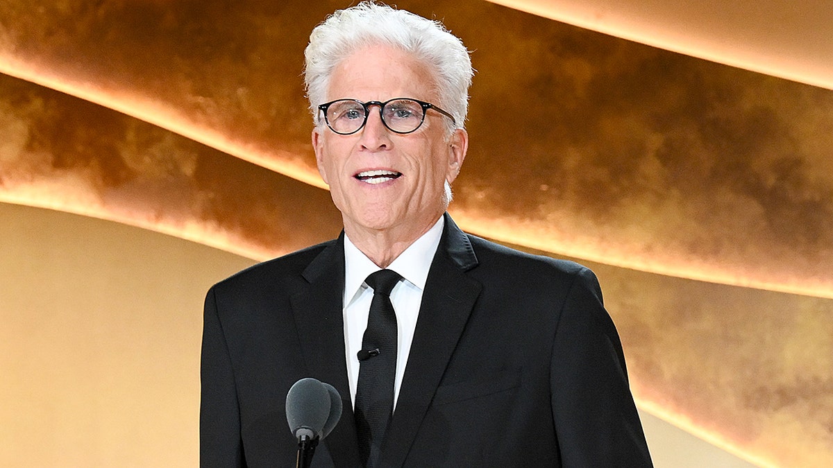 Ted Danson on stage at the Golden Eve: The Golden Globes Honor Helen Mirren & Sarah Jessica Parker event in Los Angeles in January 2026.