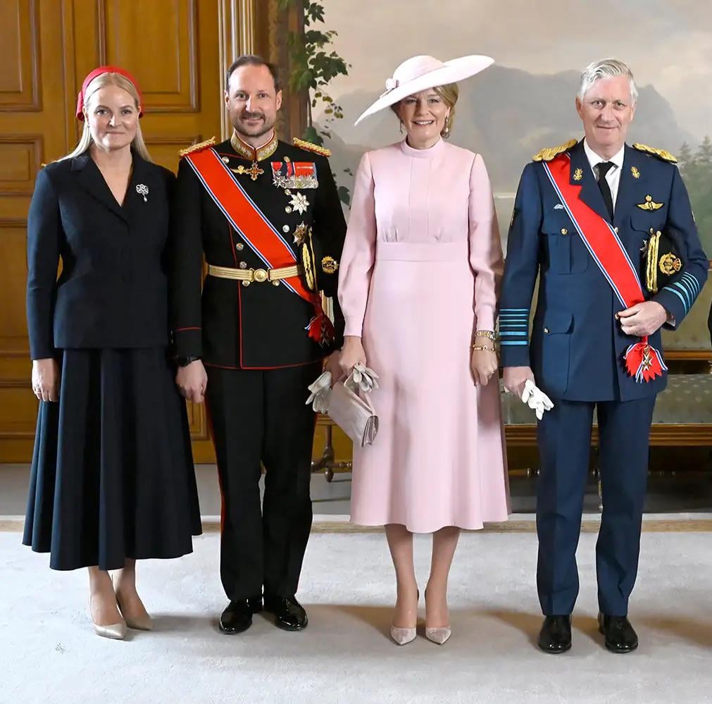 Mette-Marit of Norway makes surprise appearance with Belgian royals during state visit after disaster Epstein interview