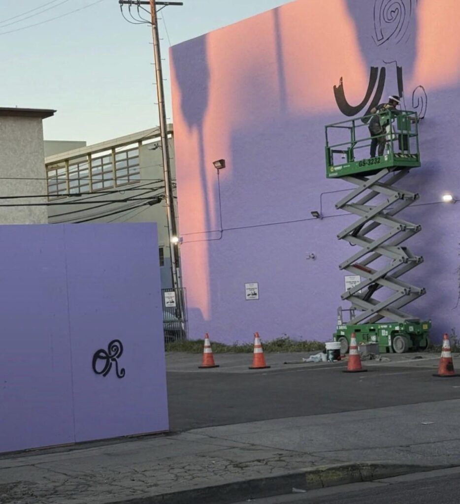 a new logo for olivia rodrigo's 3rd studio album has popped up in LA!