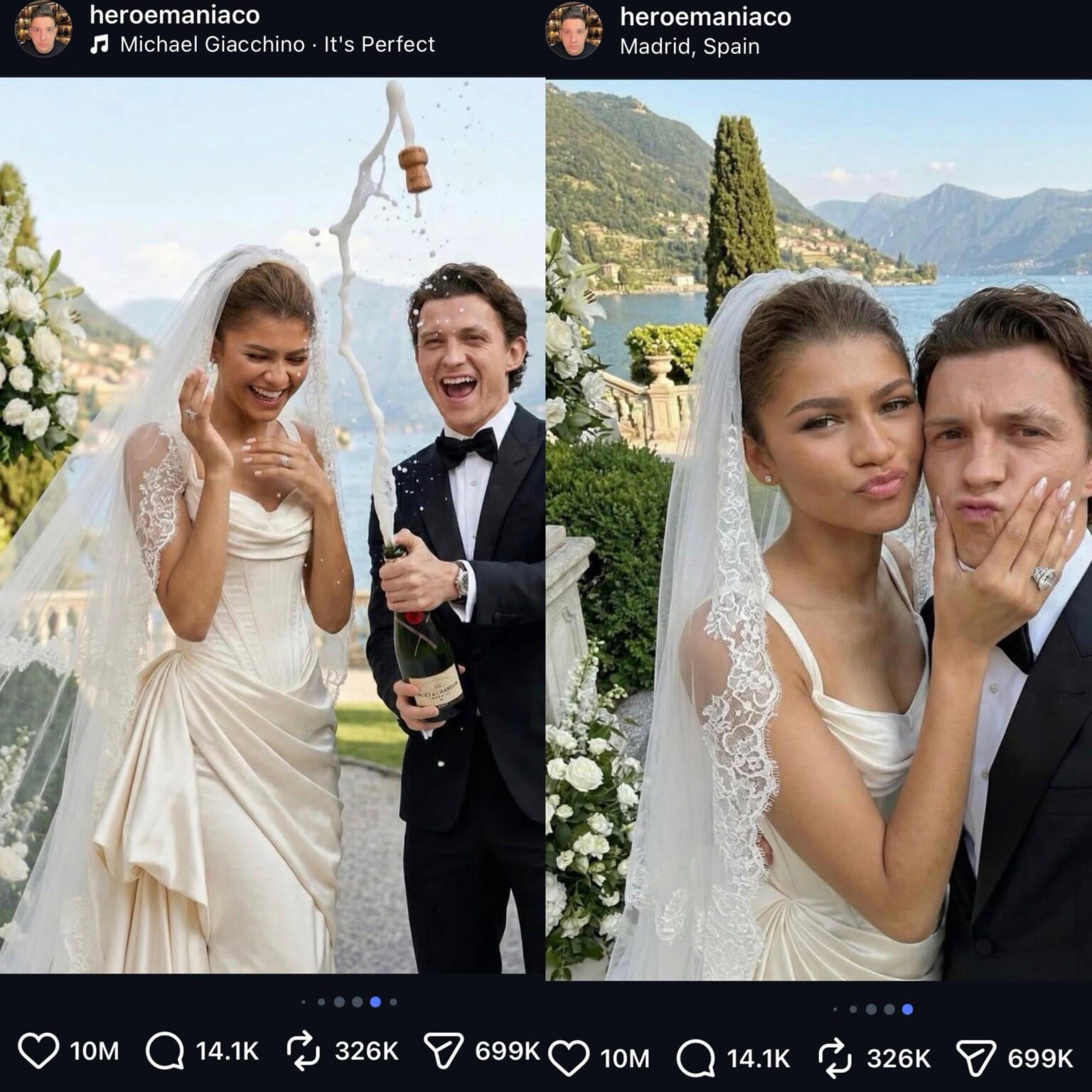 An AI-generated photo of Tom Holland and Zendaya’s wedding has somehow surpassed 10 million likes on Instagram.