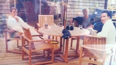 The first known photo of Jeffrey Epstein, Peter Mandelson and Andrew Mountbatten-Windsor sitting together