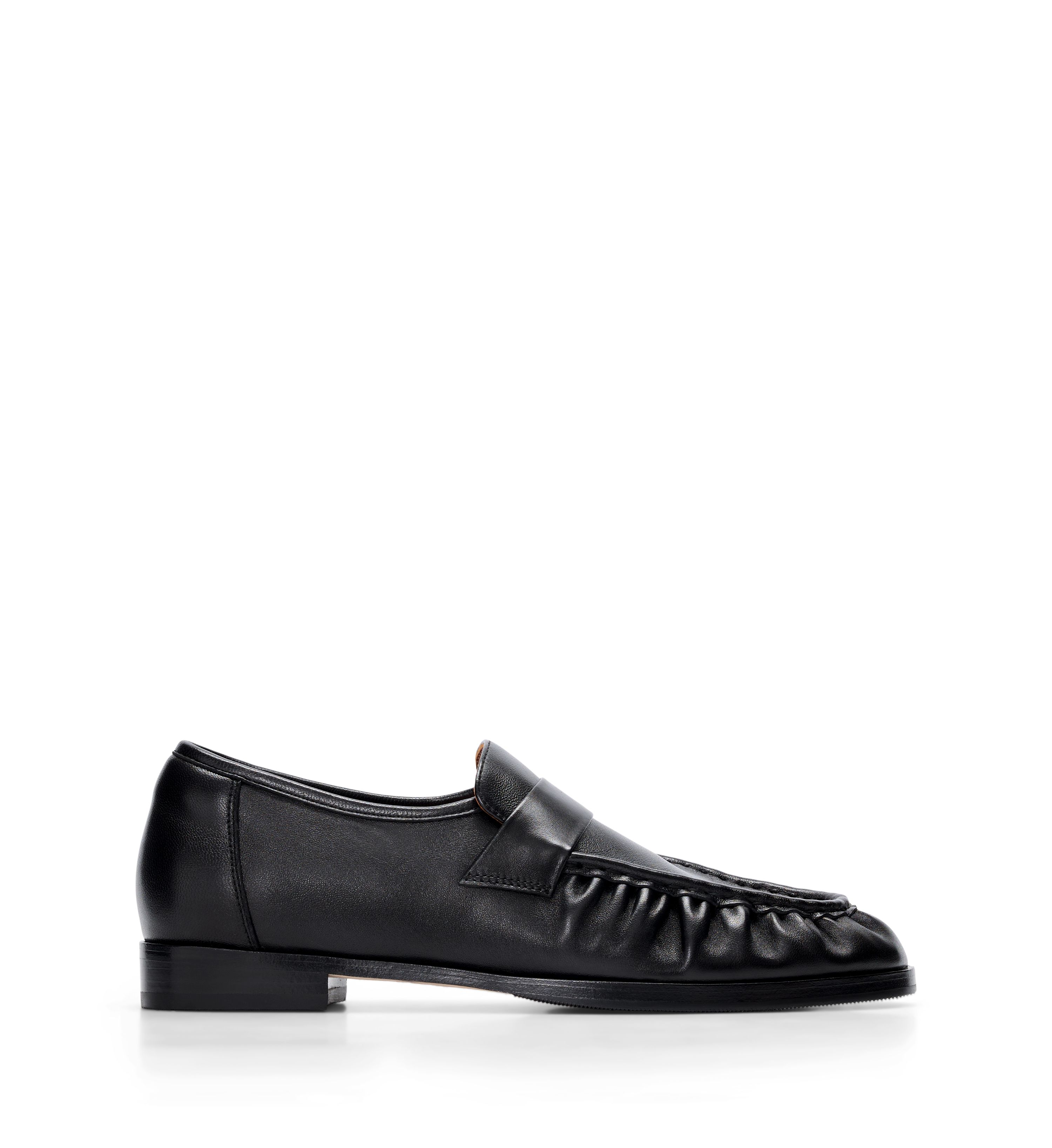 Chauna Black Leather Loafers