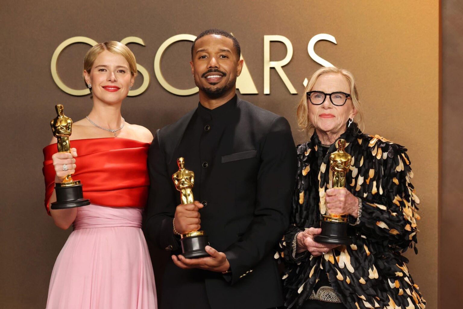 The 2026 Oscar Acting Winners: Michael B. Jordan, Jessie Buckley and Amy Madigan (Sean Penn didn’t attend)