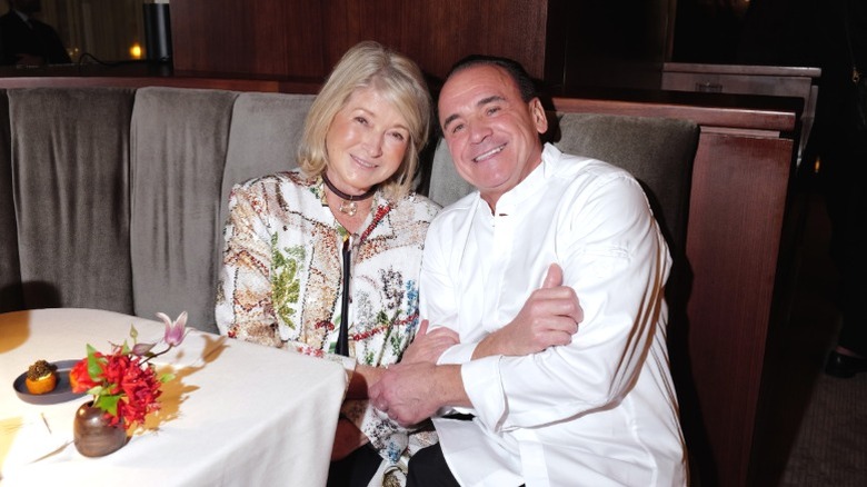 Jean-Georges Vongerichten next to Martha Stewart.