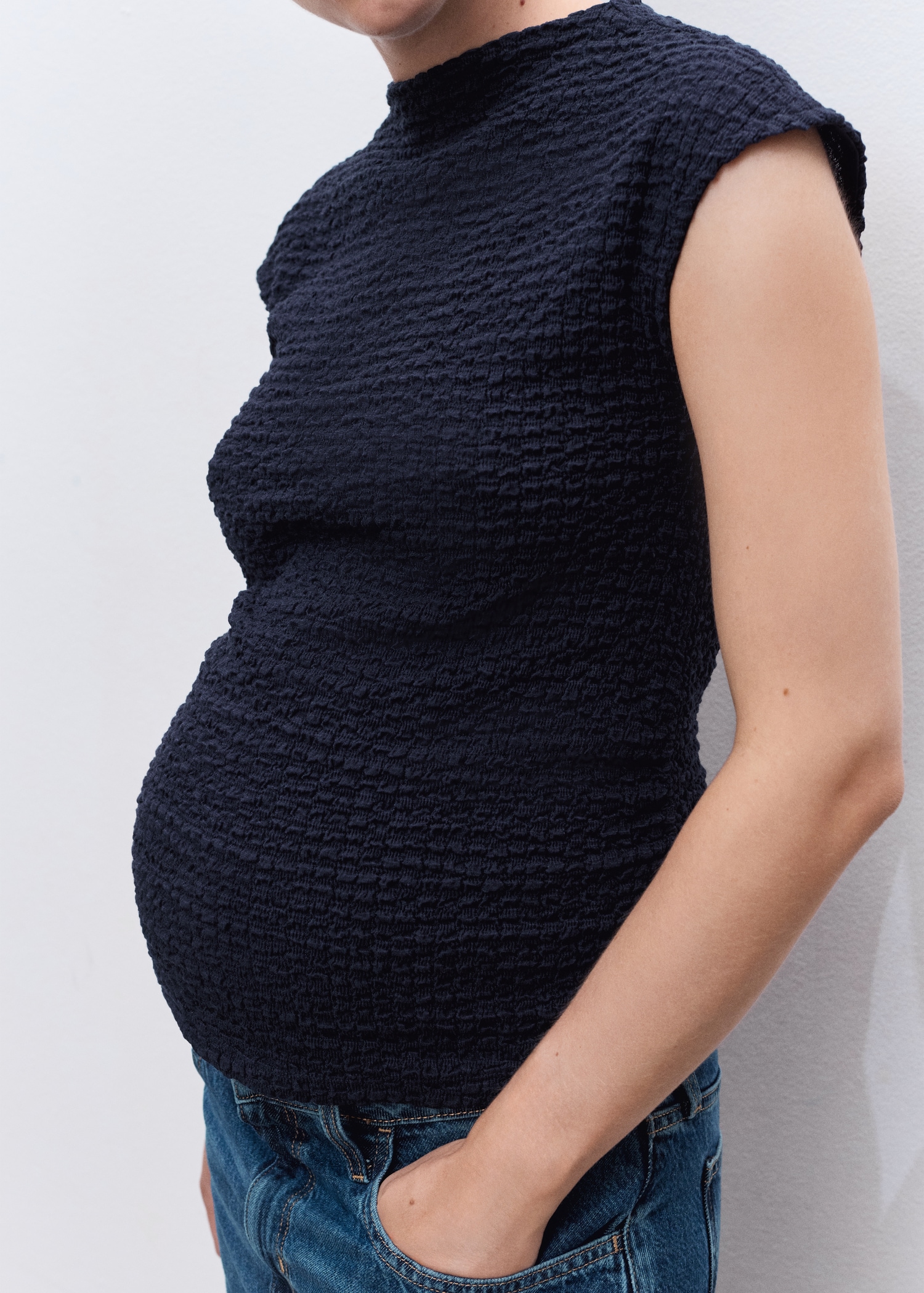 Cr&ecirc;pe Cotton Maternity Top - Women | Mango Usa
