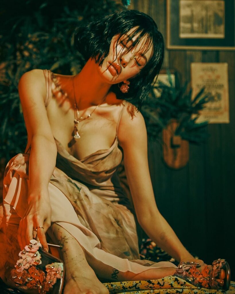 Korean actress Im Jin-ah (Nana) in a pictorial inspired by the aesthetic of Wong Kar-wai