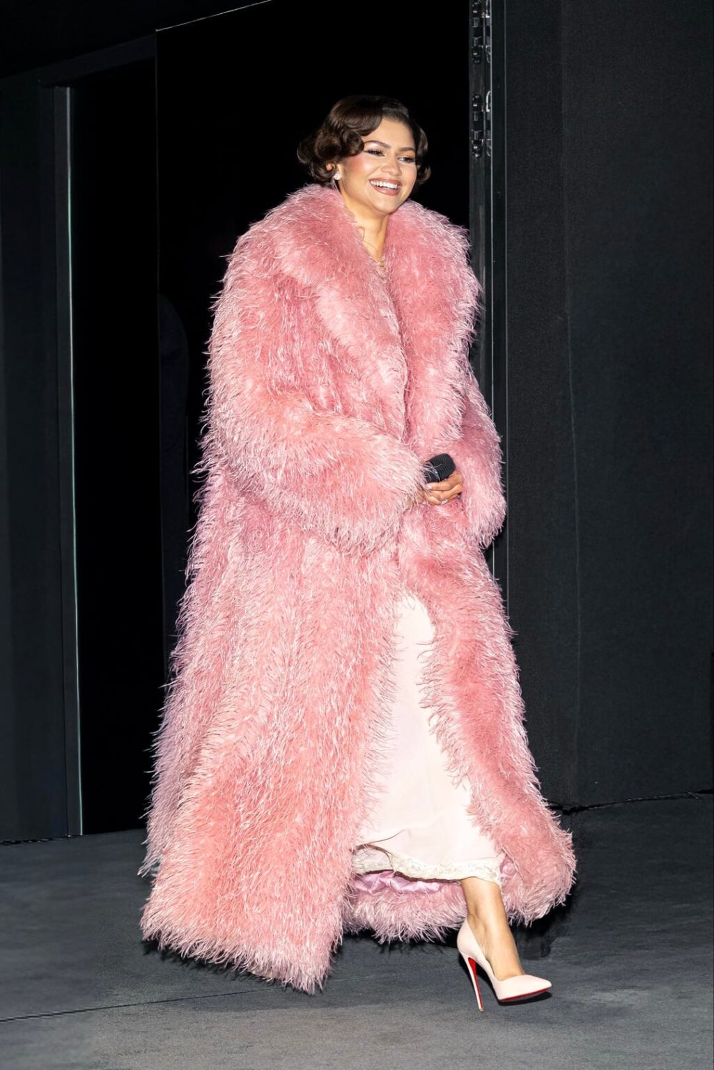 In her second look, Zendaya wearing Ermanno Scermino F/W26 at The Drama Premiere in Paris, France - March 24, 2026