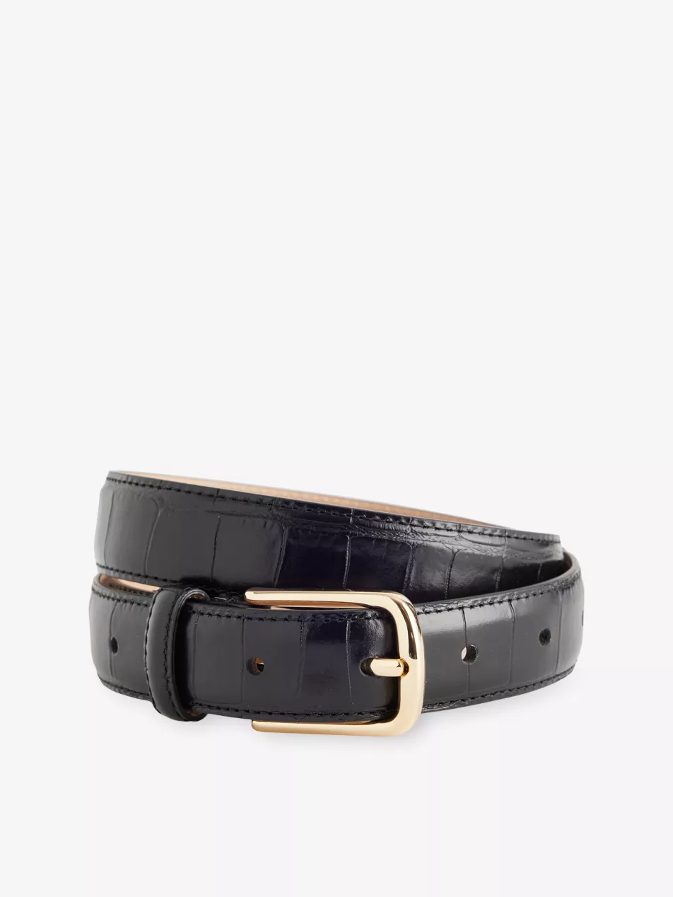 Dione Mock-Croc Leather Belt