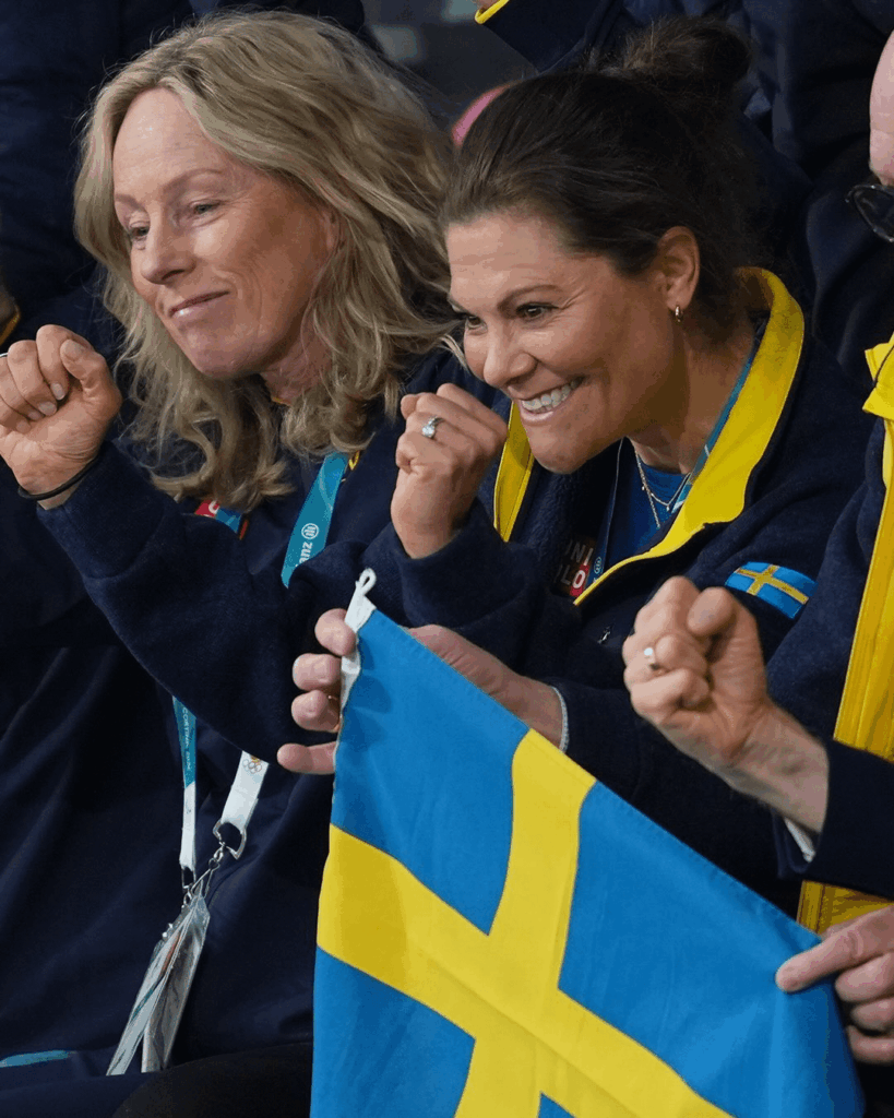 Crown Princess Victoria spotted cheering on Team Sweden at Winter Paralympics in Italy