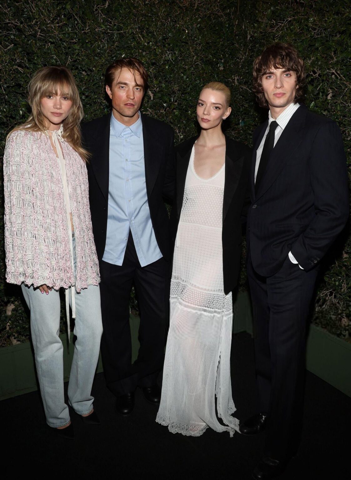 Suki Waterhouse, Robert Pattinson, Anya Taylor-Joy and Malcolm McRae at W Magazine and Dior’s 2026 Oscars Party (March 12, 2026)