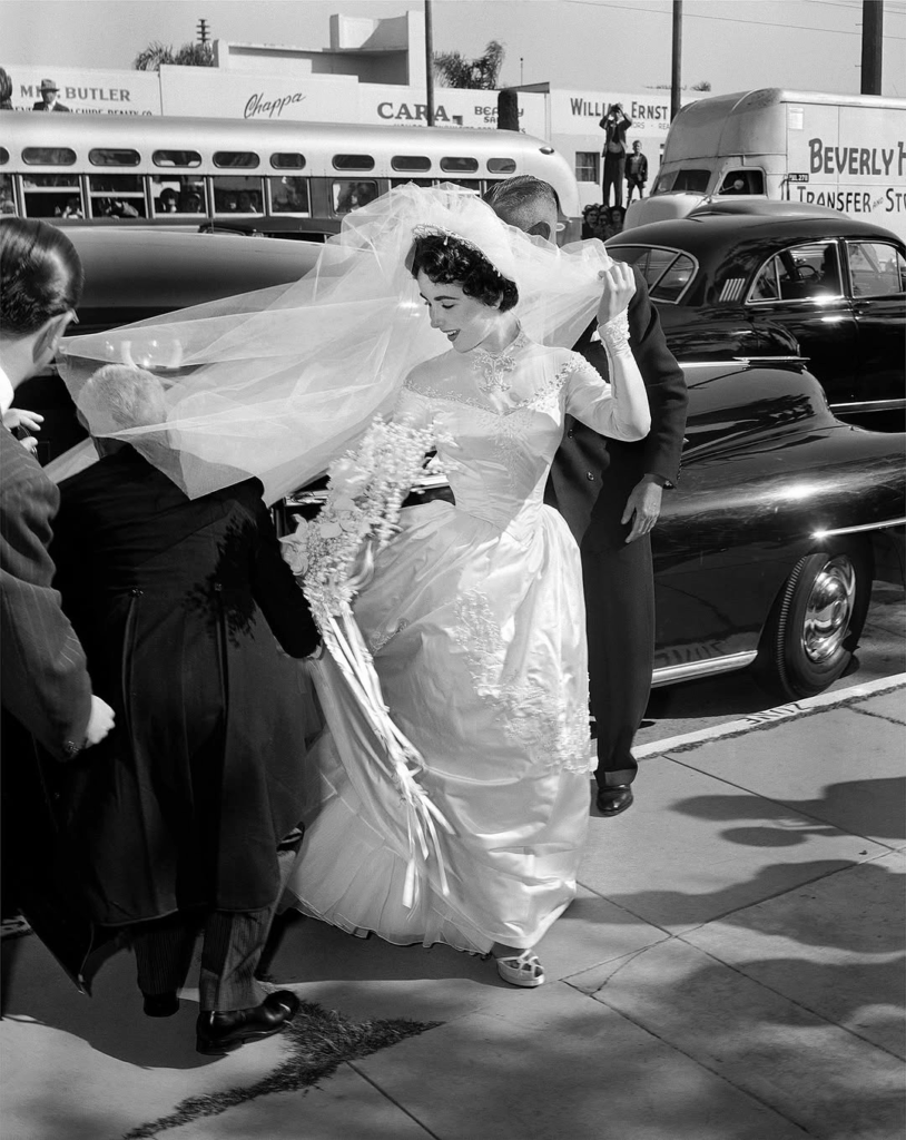 All of Elizabeth Taylor’s wedding dresses, 1950-1991